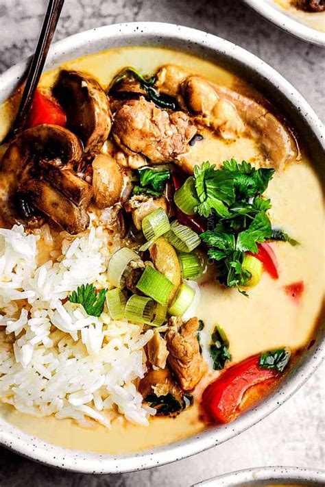 Tom kha gai (coconut milk chicken soup) is an intensely aromatic and flavorful coconut milk based traditional thai soup. Tom Kha Gai on your table in 30 minutes! Tom Kha Gai is ...