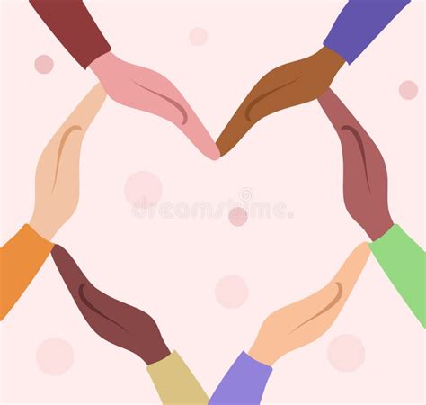 Inclusion Diversity And Equity Multiethnic Hands Form A Heart Stock