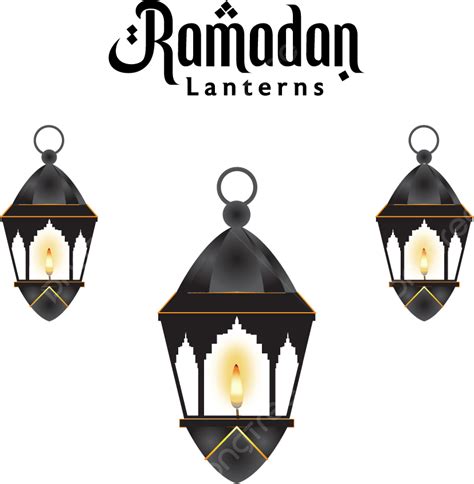Diseño De Vector De Tres Linternas De Ramadán Png Asombroso Vector