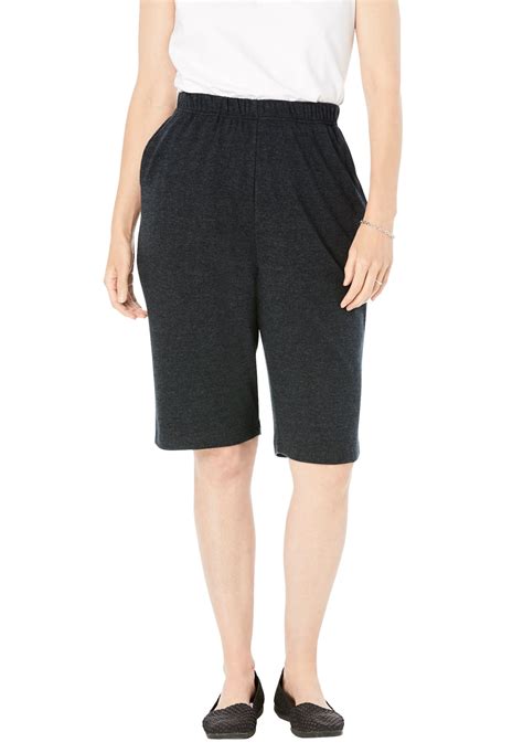 Woman Within Woman Within Womens Plus Size 7 Day Knit Bermuda Shorts