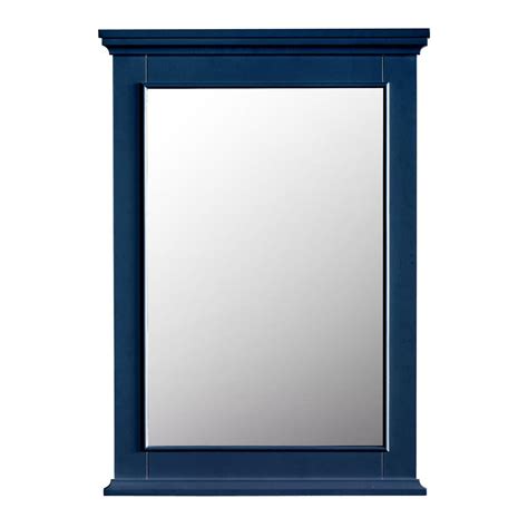 What is better framed or frameless bathroom mirror? 25 in.W x 36 in. H Single Framed Vanity Mirror in Navy ...
