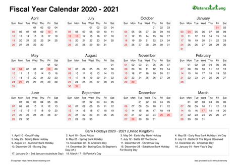 More 2021 United Kingdom Calendar Templates