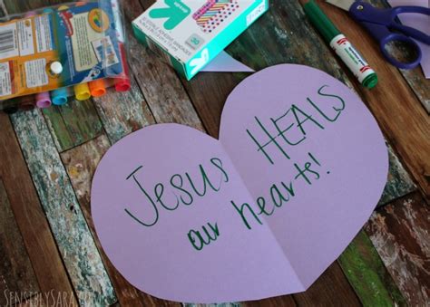 Jesus Heals Our Hearts Simple Craft