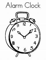 Coloring Pages Clock Reminder Alarm Color sketch template