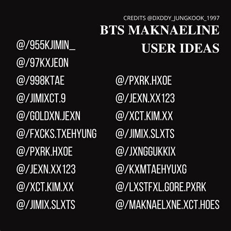 CREDITS DXDDY JUNGKOOK BTS MAKNAELINE USER IDEAS FOR IG In Name For Instagram
