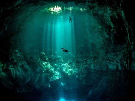 This Beautiful Underwater Cavern Vista Was Taken Beneath a Jungle Sinkhole - Underwater Photos ...