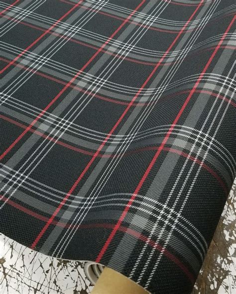 German Plaid Redblackgray Oem Fabric 58 Wide Sold By The