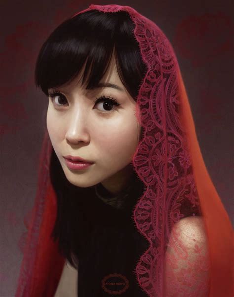 Girl With A Red Scarf By Fionameng On Deviantart