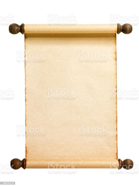 Blank Scroll Isolated On White Stock Photo Download Image Now Istock