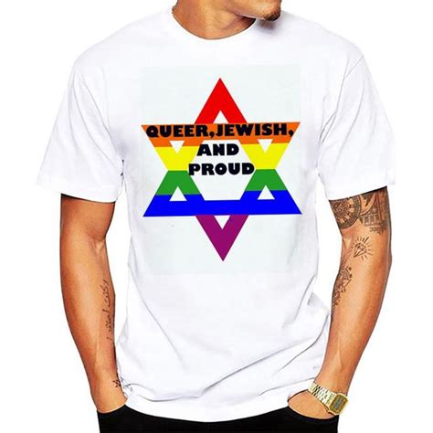 Queer Jewish And Proud Boys T Shirts Summer Letter Printed Casual T