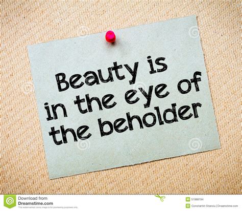 Beauty Is In The Eye Of The Beholder Stock Photo - Image ...