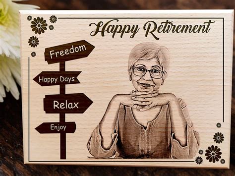 Personalized Engraved Photo Frame Happy Retirement T For Him Or Her