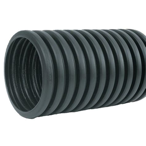 4 In X 10 Ft Corrugated Hdpe Drain Pipe Solid With Bell