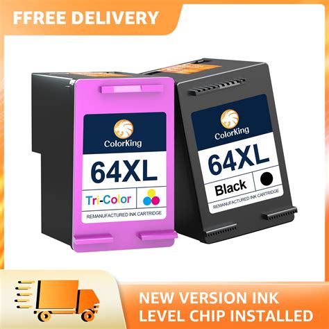 Colorking Printer Ink 64 Replacement For Hp 64xl Ink Cartridges Combo
