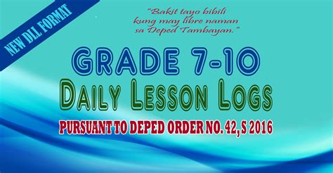 Deped Tambayan Ph 2017 Daily Lesson Log Dll For Junior High School