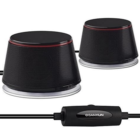 Sanyun Sw102 Computer Speakers 5wx2 Deep Bass In Small Body Stereo 2