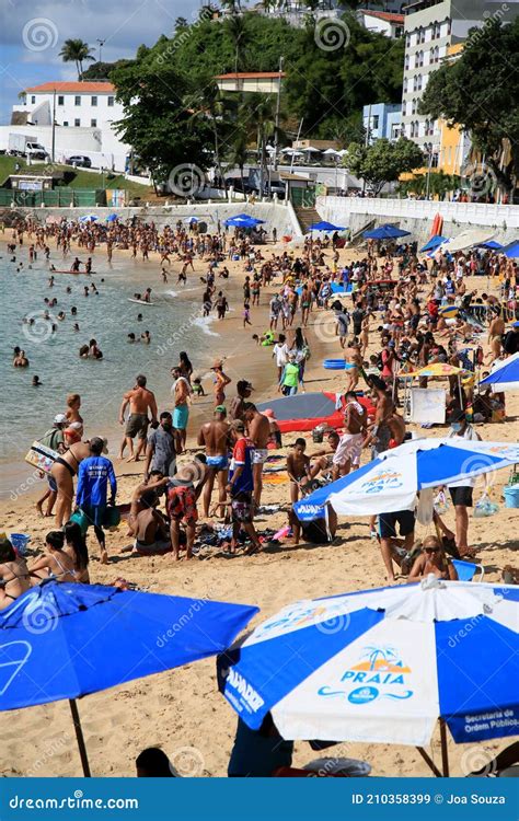 people at porto da barra beach editorial stock image image of sand paradise 210358399