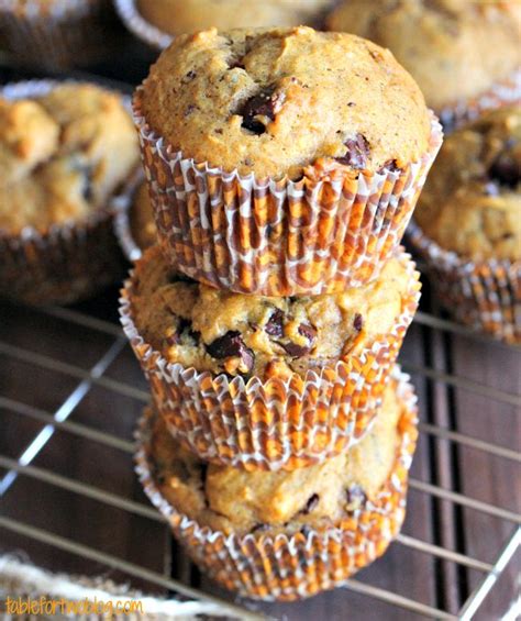The Best Pumpkin Spice Chocolate Chunk Muffins Table For Two Recipe
