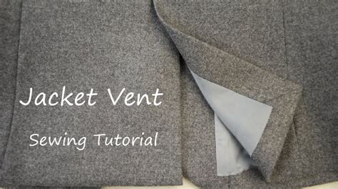 How To Sew A Vent On A Jacket Youtube