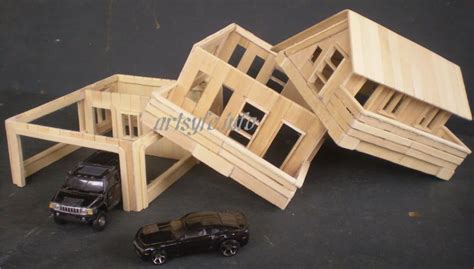 By adding more support sticks, kids can make. popsicle stick house blueprints - Google Search | Popsicle stick houses, Craft stick crafts