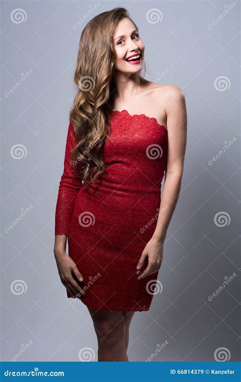 Portrait Of A Cheerful Glamor Beautiful Girl Stock Image Image Of