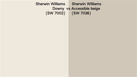 Sherwin Williams Downy Vs Accessible Beige Side By Side Comparison 2904