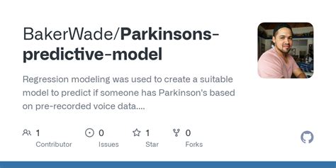 Github Bakerwadeparkinsons Predictive Model Regression Modeling Was Used To Create A