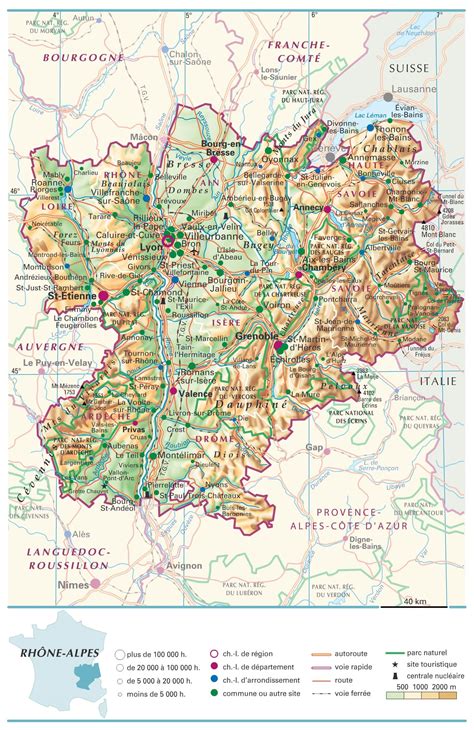 Découvrez le département de rhône vous pourrez y trouver : Carte Rhône Alpes - Voyages - Cartes