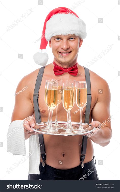 Happy Stripper Waiter Champagne Stock Photo Shutterstock