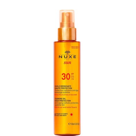 Nuxe Sun Tanning Oil Face And Body Spf 30 150ml