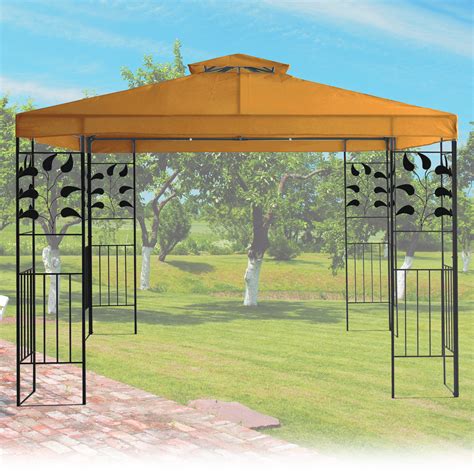 Sie planen mit freunden oder familie im garten zu grillen? Metall Gartenpavillon 3x3 Gazebo mit Entlüftungsfunktion ...