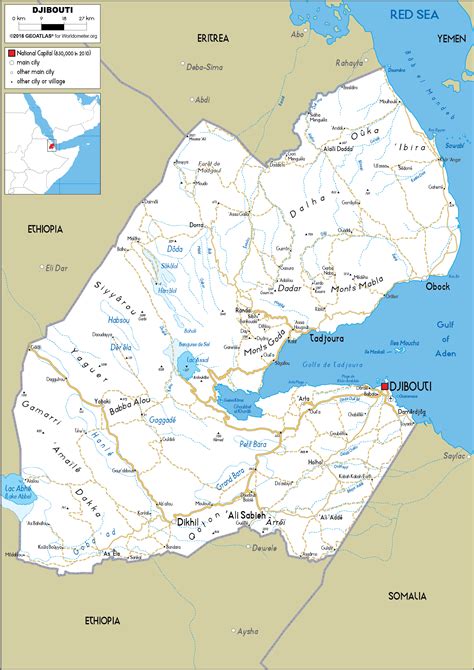 Djibouti On A Map