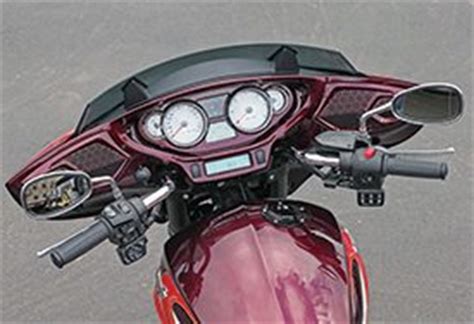 I make modified stereos that will allow us to relocate the faceplate to the cross country inner fairing !!message me if you'd like one. 2015 Victory Magnum—Ridden & Rated | Rider Magazine