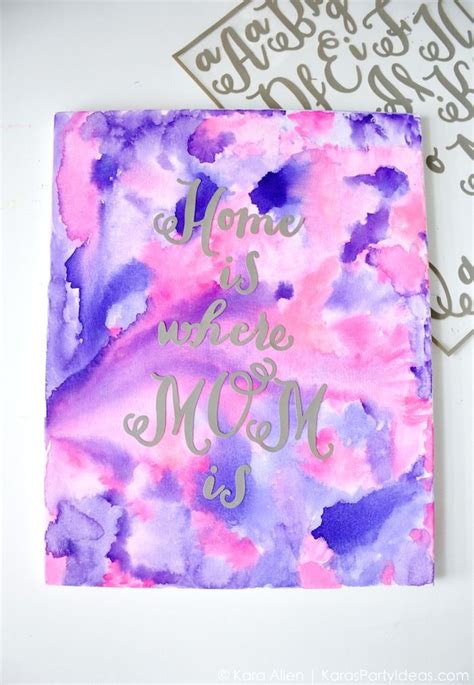 The pampering gift basket includes handmade organic soy candle, lavender salt tubes, rose bath bomb, and a succulent. Celebrate Mom! DIY Watercolor Mother's Day Gift Canvas ...
