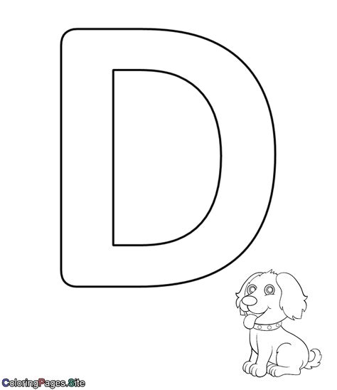 Free Letter D Coloring Page