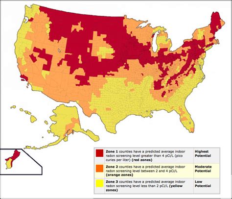 Radon Maps Radon Zones And Radon Levels Map