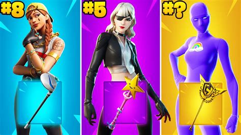 Most Tryhard Fortnite Skin Combo Of Each Rarity Youtube