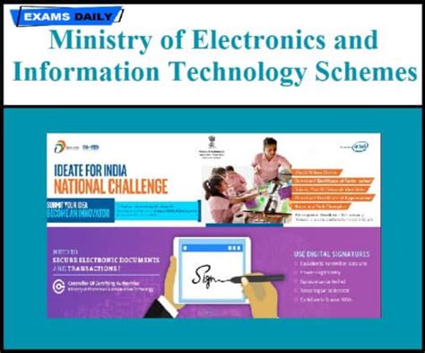 Ministry Of Electronics And Information Technology Schemes