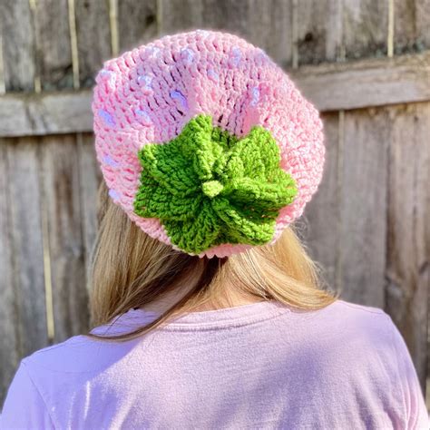 Strawberry Slouchy Hat - Premium Crochet Pattern ~ Crafty Kitty Crochet