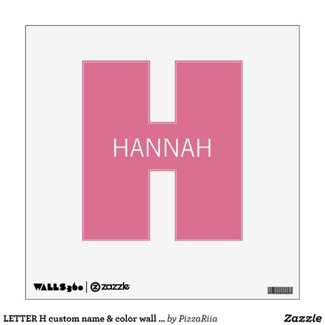 Letter H Custom Name And Color Wall Decal Wall Treatments And Décor T