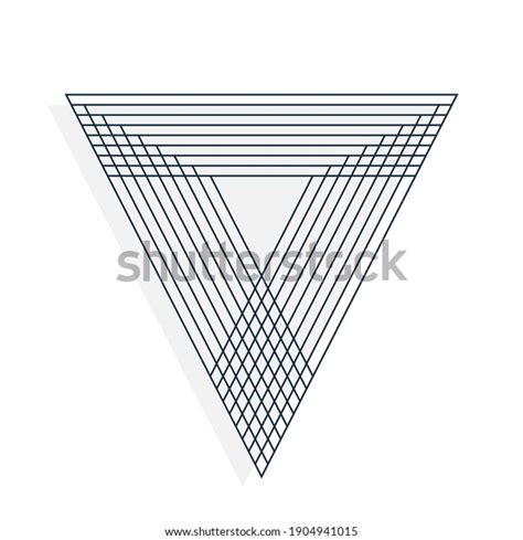 Blue Triangle Icon Triangle Lines Abstract Stock Vector Royalty Free