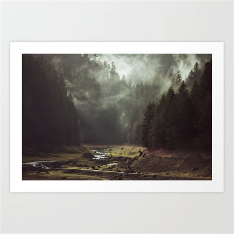 Foggy Forest Creek Art Print By Kevin Russ Society6