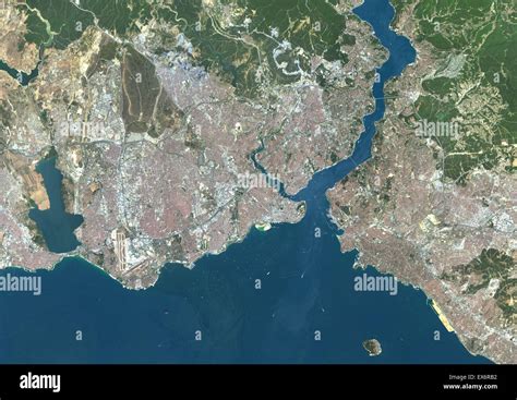 Colour Satellite Image Of Istanbul Turkey Image Taken On July 30