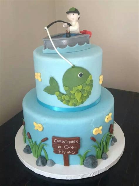Fishing Fish Cake Birthday Birthday Cakes For Men Fish Cake