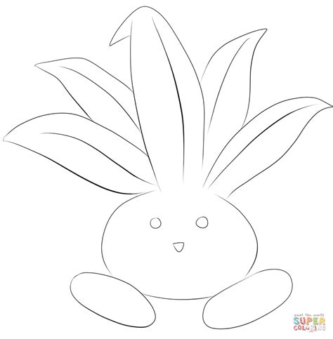 Oddish Coloring Page Free Printable Coloring Pages