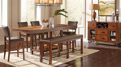 Dining room fabric arm chair. Red Hook Pecan 3 Pc Counter Height Dining Room | Dining ...