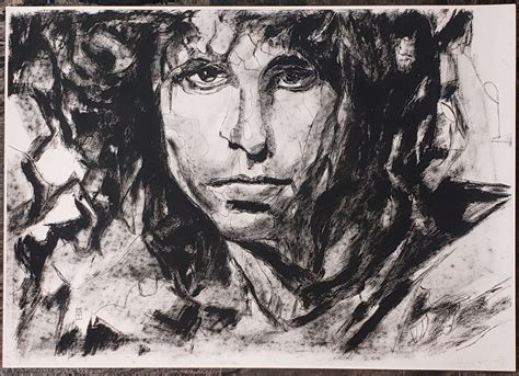 Jim Morrison The Doors Portrait Art Print Hand Signed By Artist Frank
