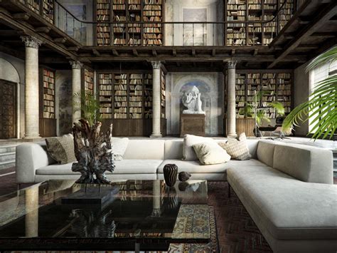 Huge Home Library Interior Design Ideas