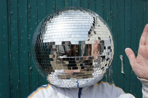 Disco tastic Full Mask Mirror Ball Head Helmet
