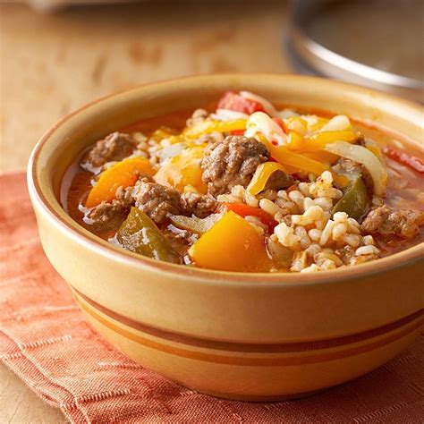 Healthy, hearty, and sure to warm you right up. Stuffed Pepper Soup | Recipe | Diabetic slow cooker ...